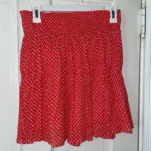 Coral and white skirt